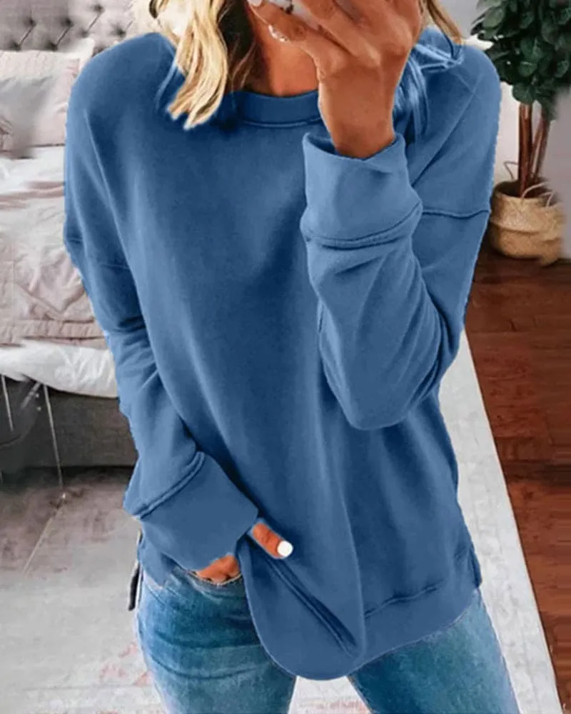 Schlichter Damen Sweatshirt