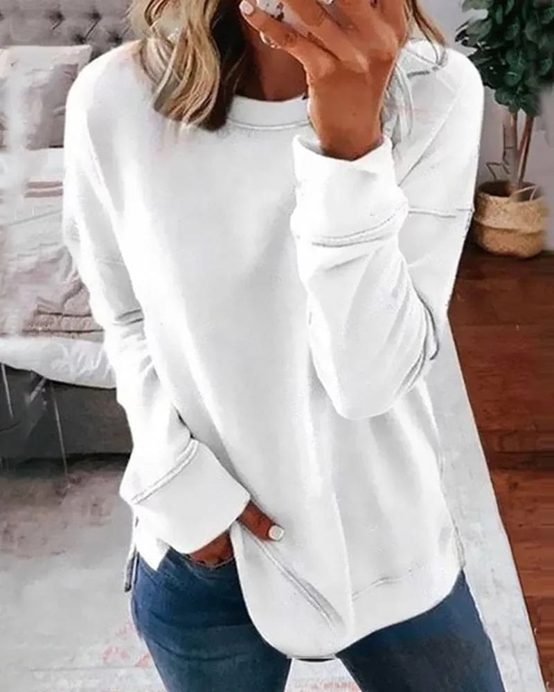 Schlichter Damen Sweatshirt