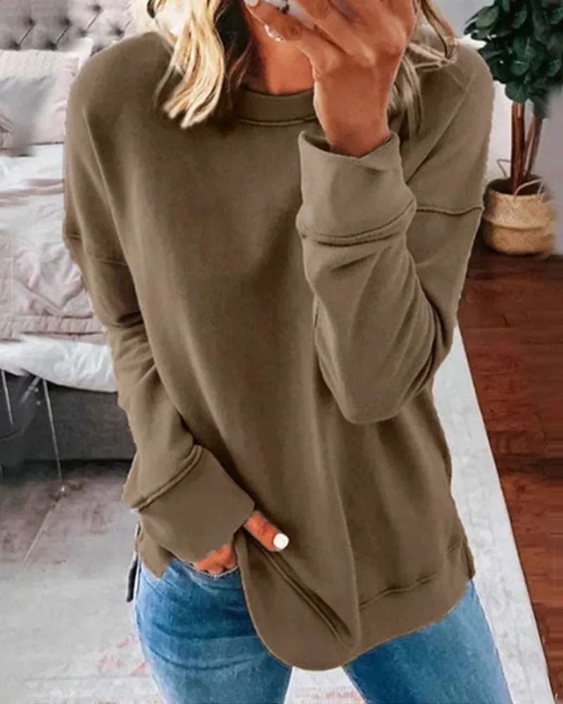 Schlichter Damen Sweatshirt