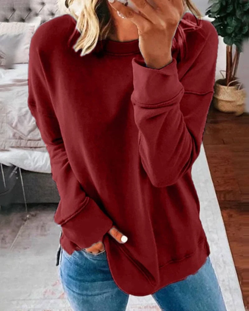 Schlichter Damen Sweatshirt