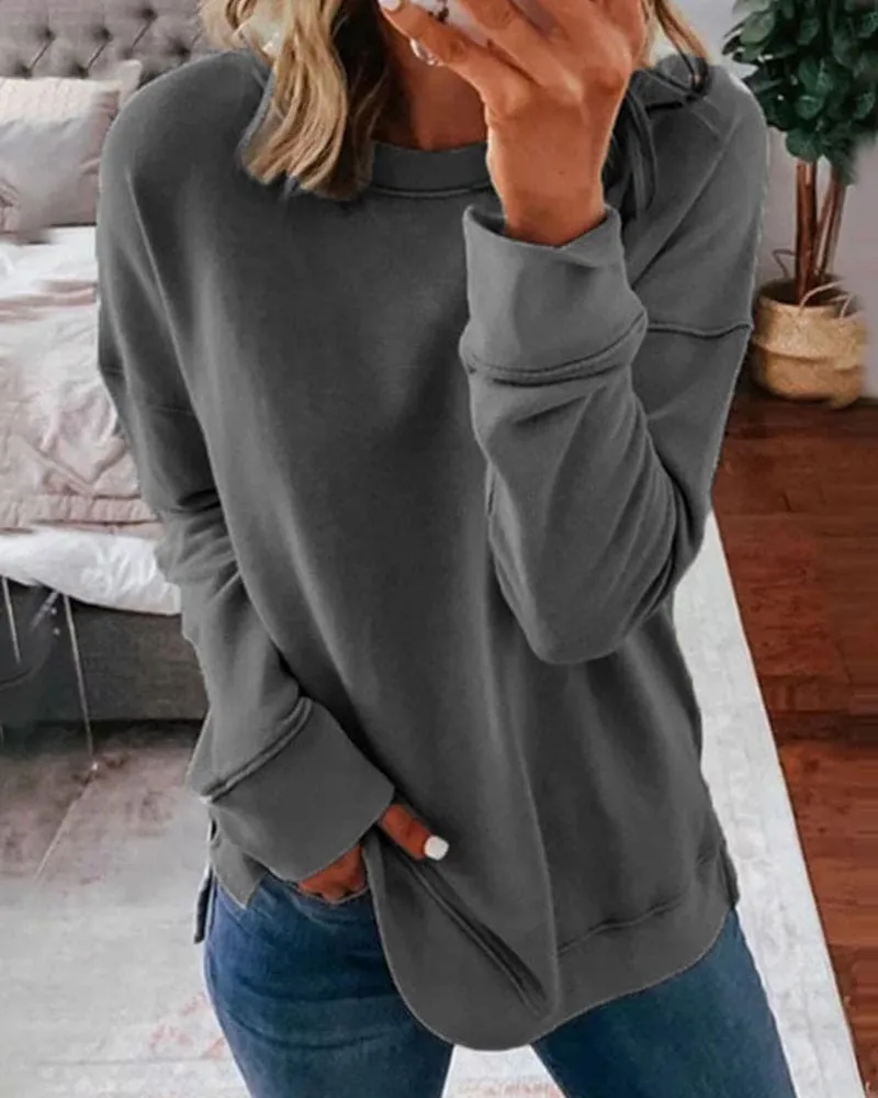 Schlichter Damen Sweatshirt