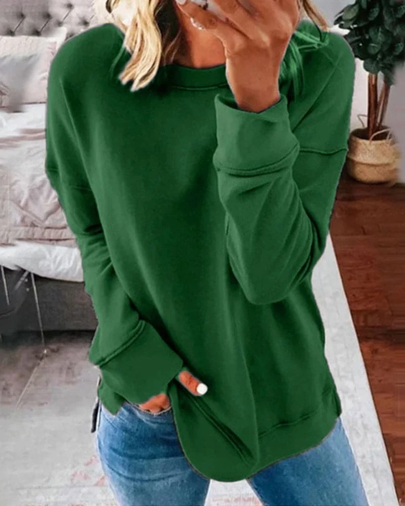 Schlichter Damen Sweatshirt