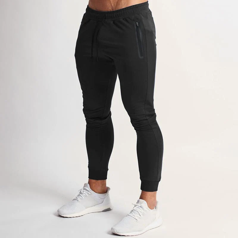 Herren Slim-Fit Jogginghose mit praktischen Reißverschlusstaschen
