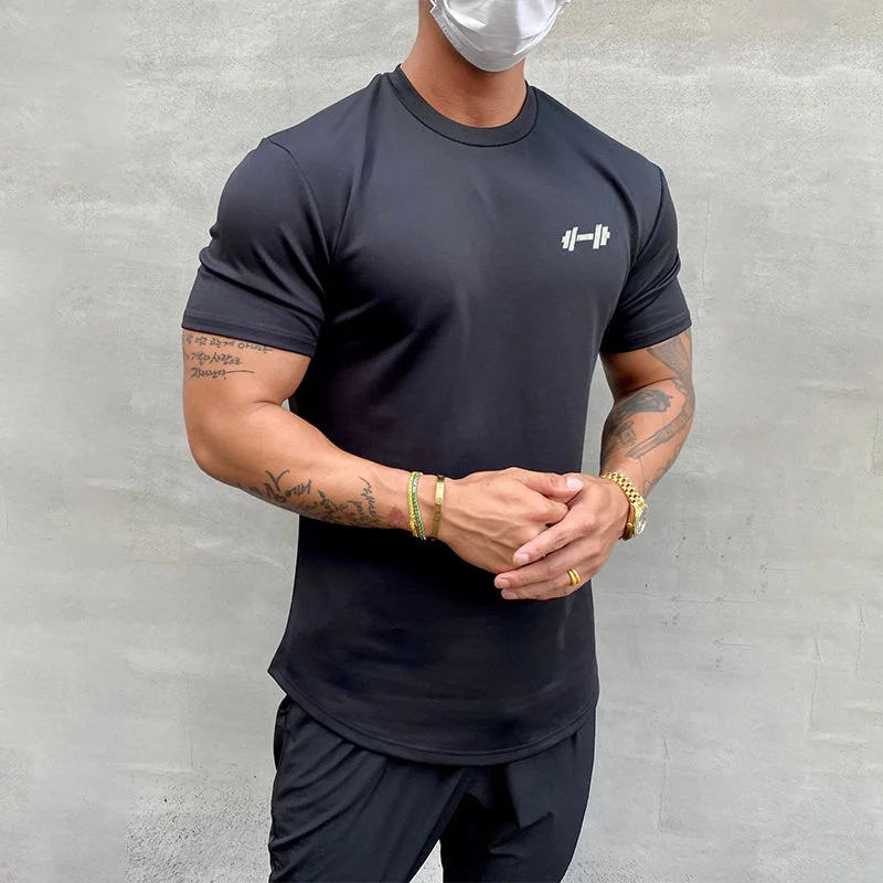 I T-Shirt aus Elastischem Sportmaterial