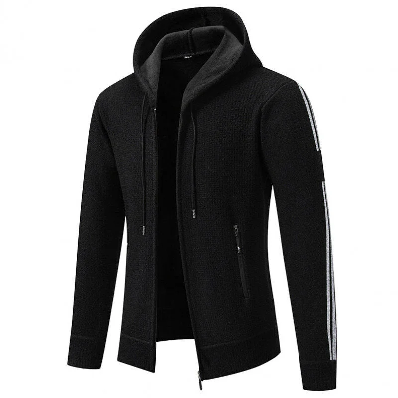 Herren Sportliche Kapuzenjacke mit innovativem Materialmix