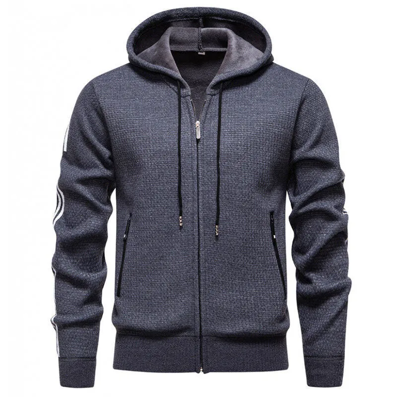 Herren Sportliche Kapuzenjacke mit innovativem Materialmix