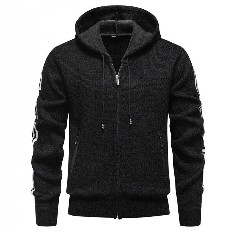 Herren Sportliche Kapuzenjacke mit innovativem Materialmix