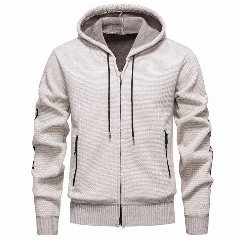 Herren Sportliche Kapuzenjacke mit innovativem Materialmix
