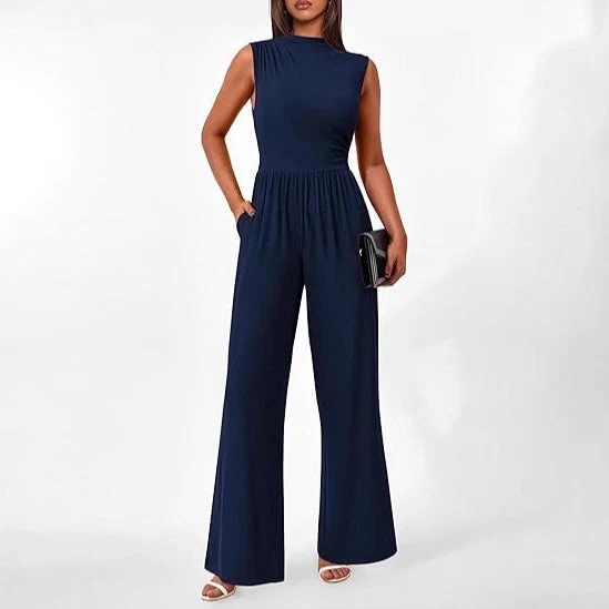 Damen eleganter Jumpsuit mit weitem Bein und taillierter Silhouette Arvani