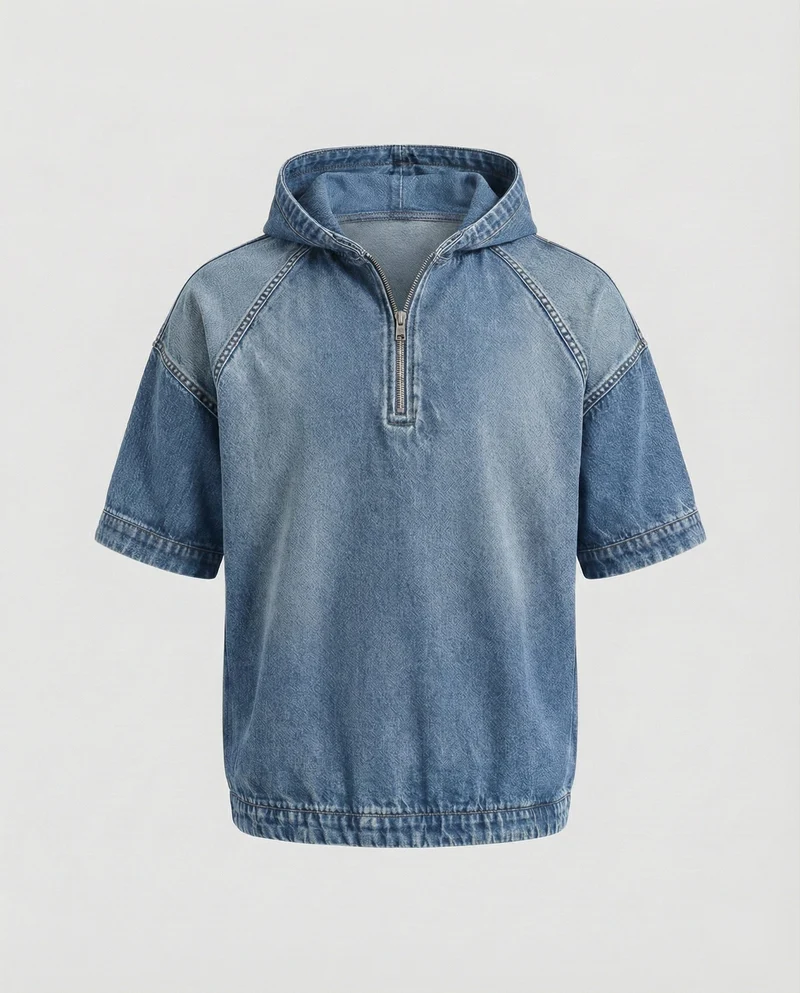 Herren Jeansoptik Raglan-Hoodie