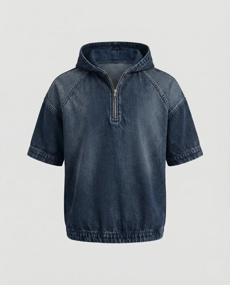 Herren Jeansoptik Raglan-Hoodie