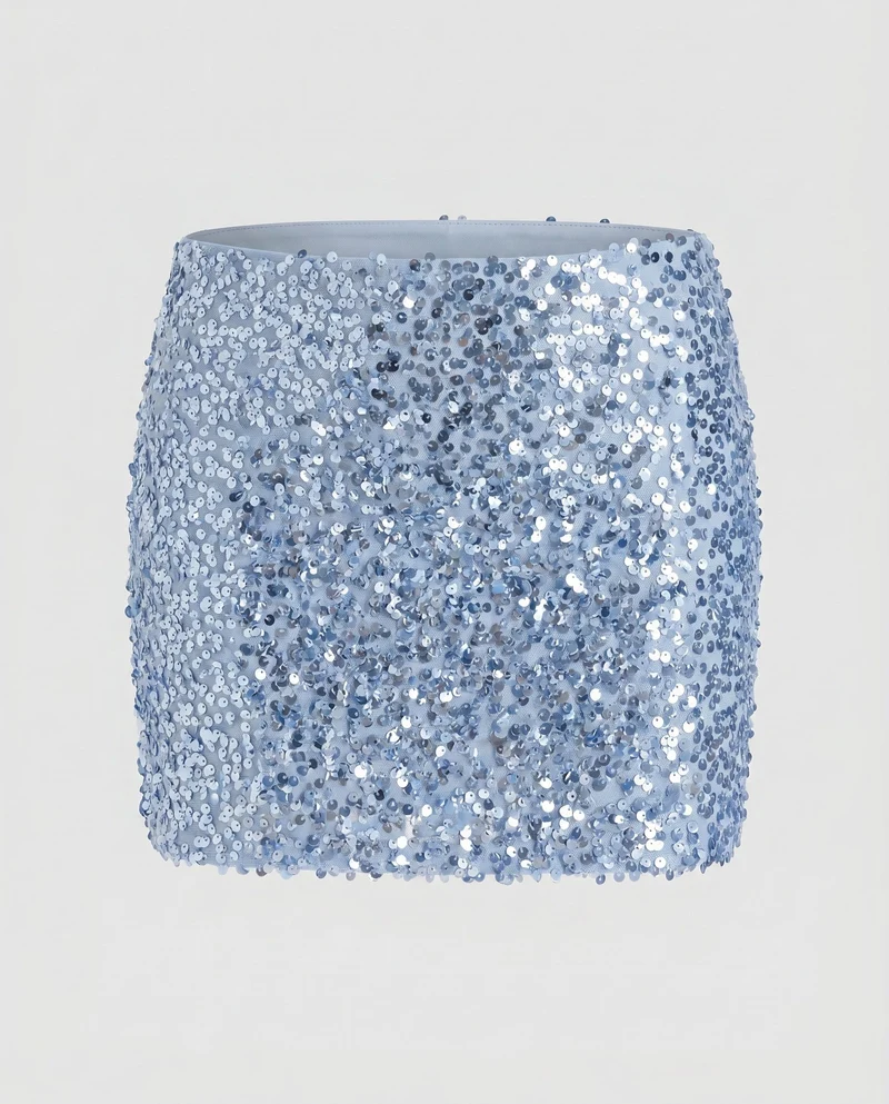Damen Glitzernder Minirock aus funkelnden Pailletten