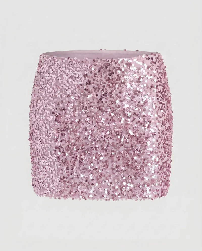 Damen Glitzernder Minirock aus funkelnden Pailletten