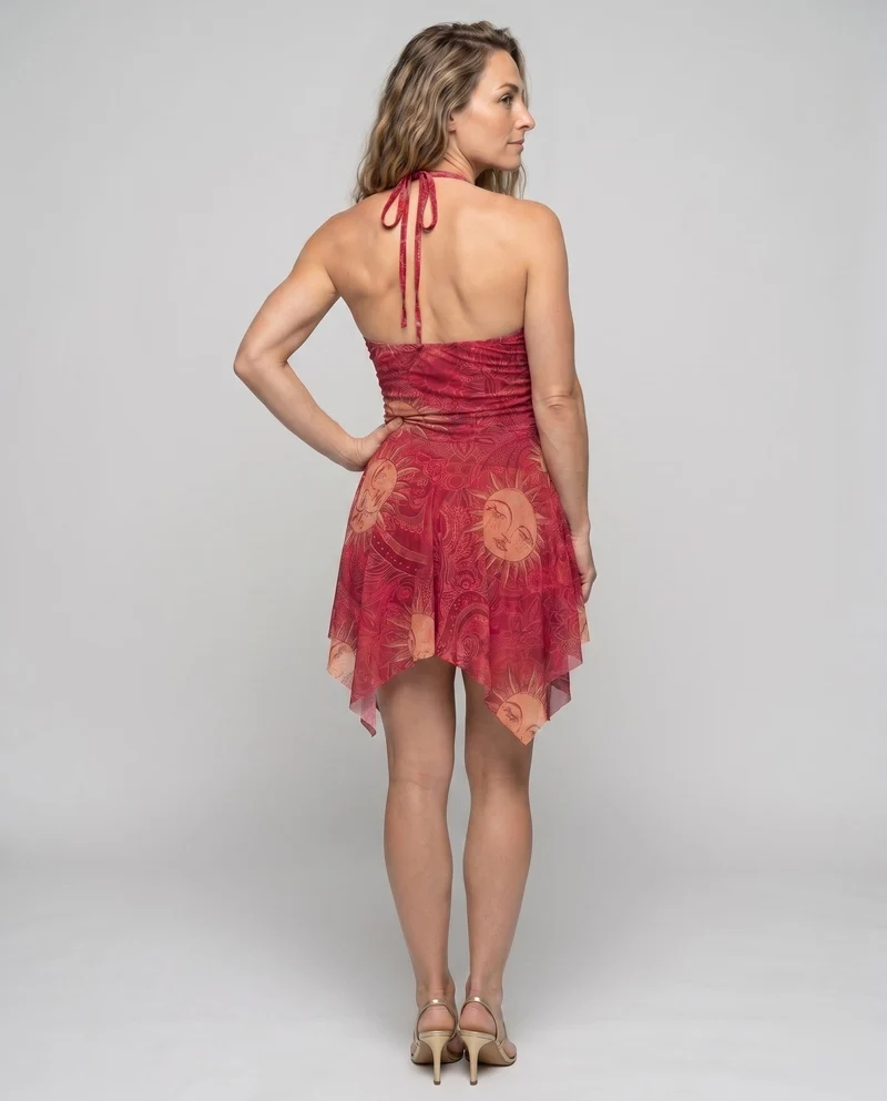 Damen Sommerliches Wickelkleid mit Rüschendetails und verspieltem Design