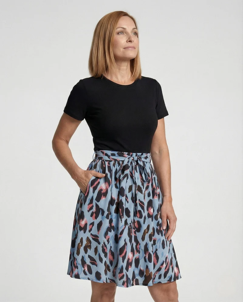Damen Freizeitkleid im Zweiteiler Look