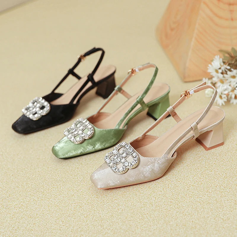 Damen Slingback-Pumps mit funkelndem Schmuck Nord Taschen