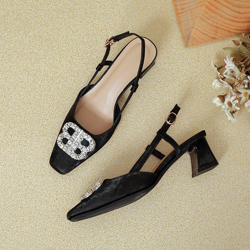 Damen Slingback-Pumps mit funkelndem Schmuck Nord Taschen