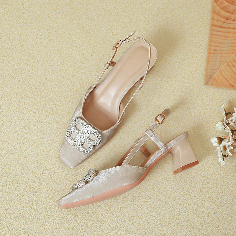 Damen Slingback-Pumps mit funkelndem Schmuck Nord Taschen