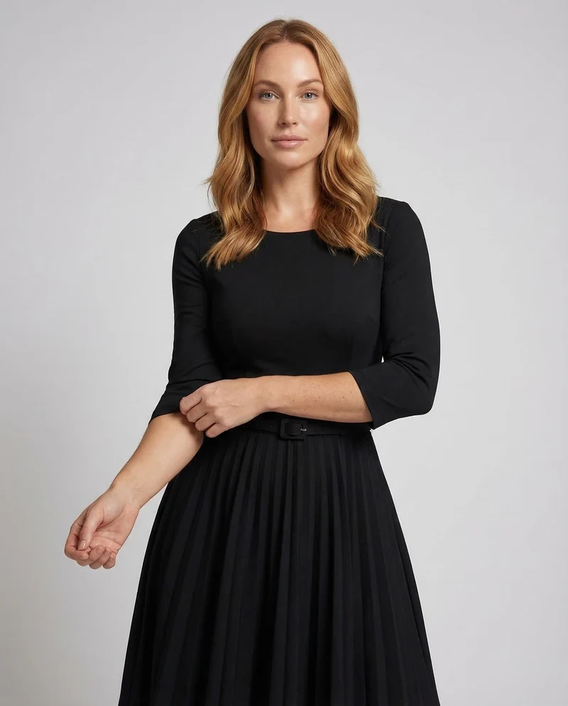 Damen A Linie Kleid U Boot
