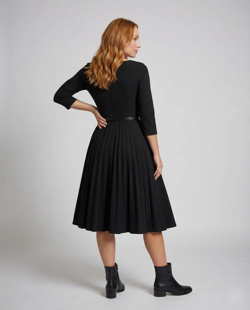 Damen A Linie Kleid U Boot