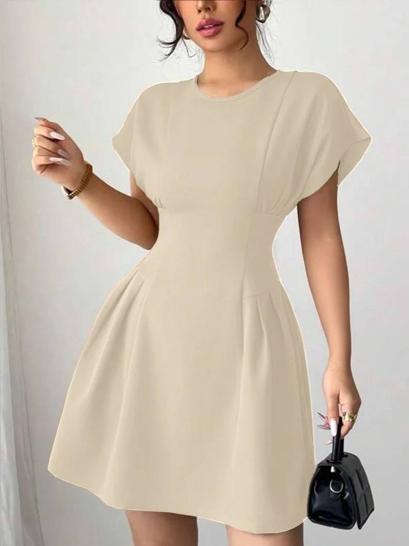 Damen Wickelkleid mit elegantem Schnitt und fließendem Rock