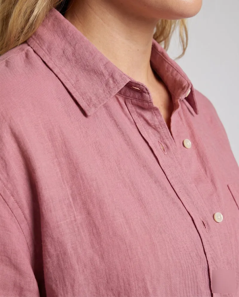 Damen leichtes Leinenhemd mit oversized Schnitt
