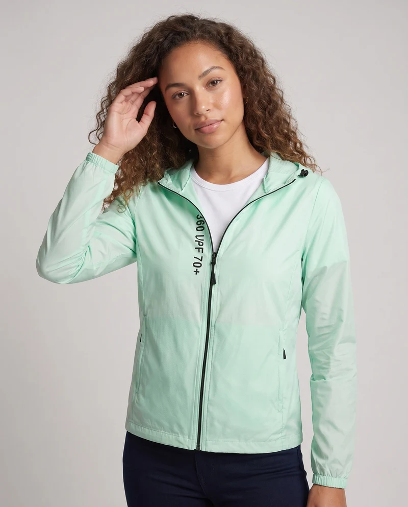 Damen ultraleichte Sportjacke mit schützendem UV-Schutz