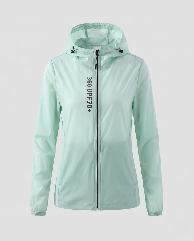 Damen ultraleichte Sportjacke mit schützendem UV-Schutz