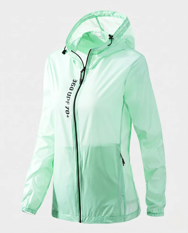 Damen ultraleichte Sportjacke mit schützendem UV-Schutz