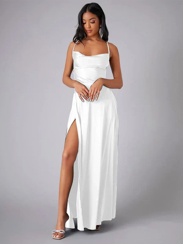 Elegantes Maxikleid Aus Satin