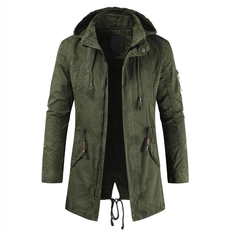 Herren Funktionsjacke mit praktischem Reißverschluss und verstellbarer Kapuze