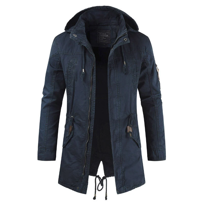 Herren Funktionsjacke mit praktischem Reißverschluss und verstellbarer Kapuze