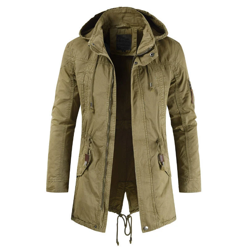 Herren Funktionsjacke mit praktischem Reißverschluss und verstellbarer Kapuze