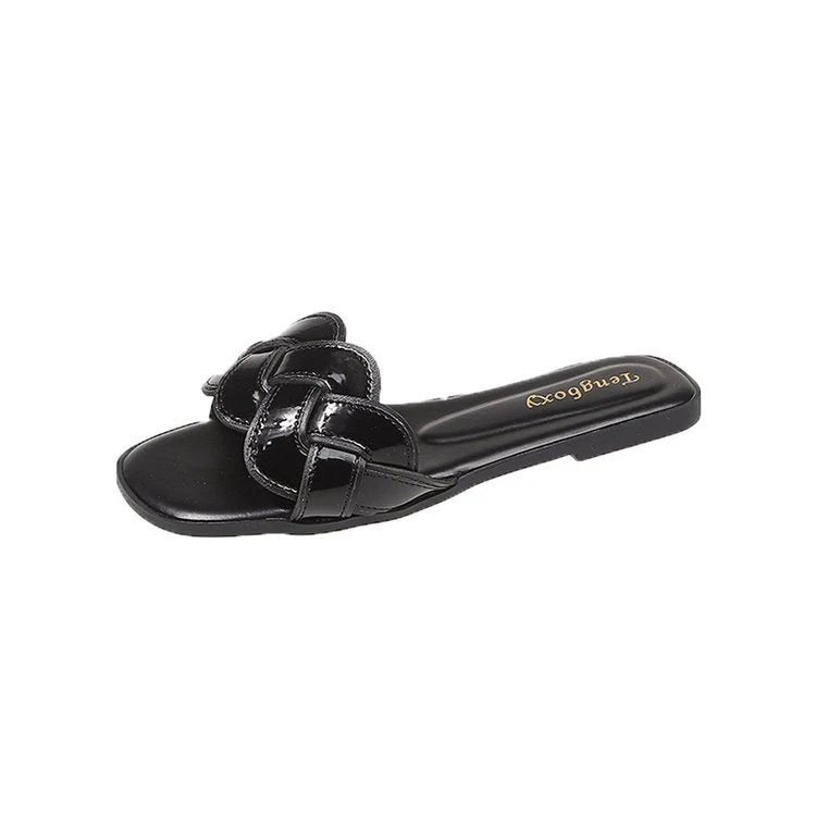 Damen trendige Riemensandalen mit geflochtenem Design und komfortablem Fußbett