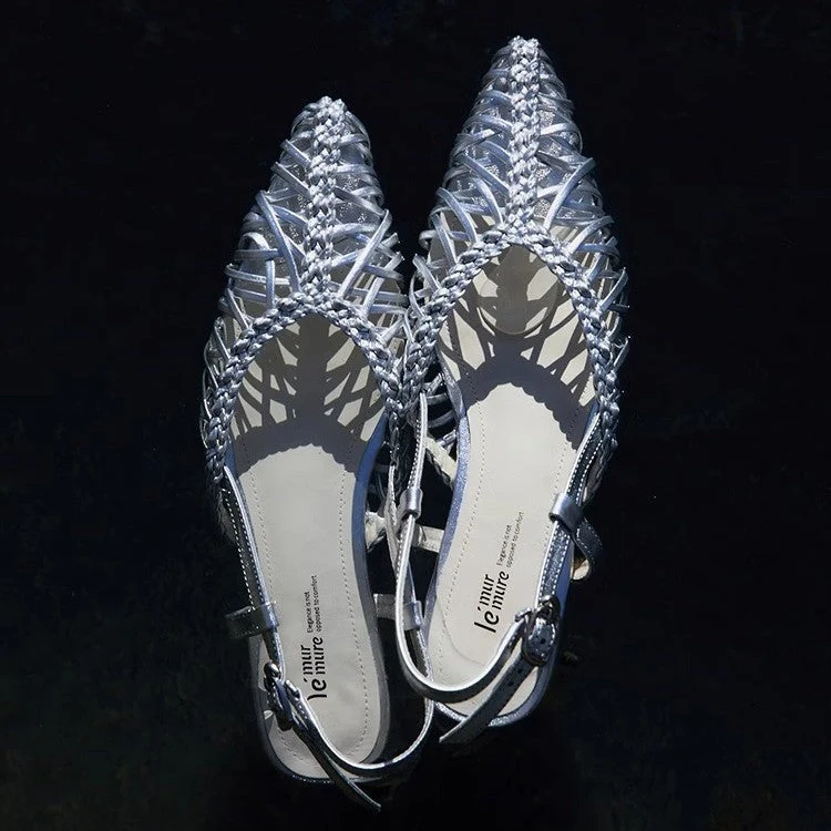 Damen Elegante und luftige Sandalen mit feinem Riemendesign