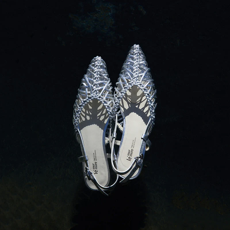 Damen Elegante und luftige Sandalen mit feinem Riemendesign