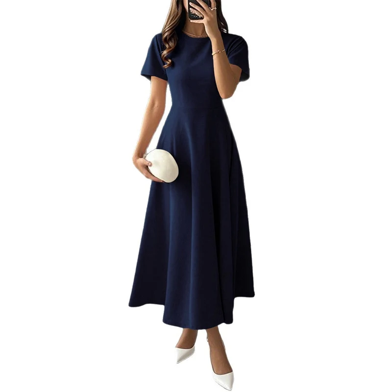 Damen Midikleid mit elegantem Schnitt und weiten Ärmeln