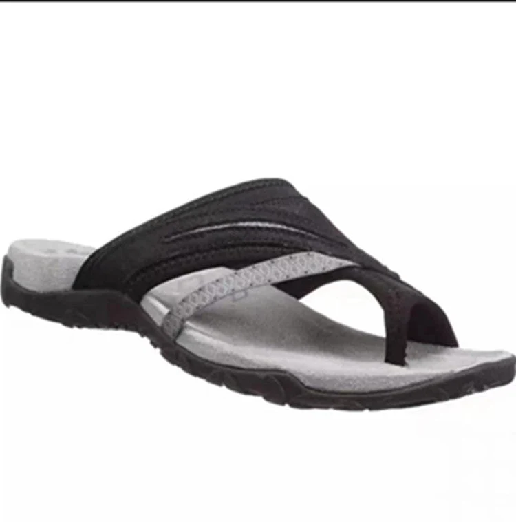 Damen Zehentrenner Sandalen mit anatomischer Fußbettung und rutschfester Sohle