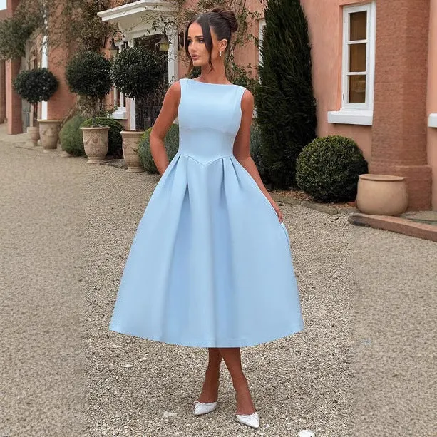Damen Elegantes Maxikleid mit ausgestellten Ärmeln und raffiniertem Rock