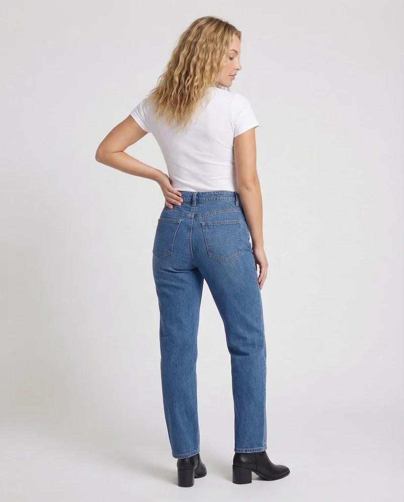 Damen Jeans High Waist Gerade