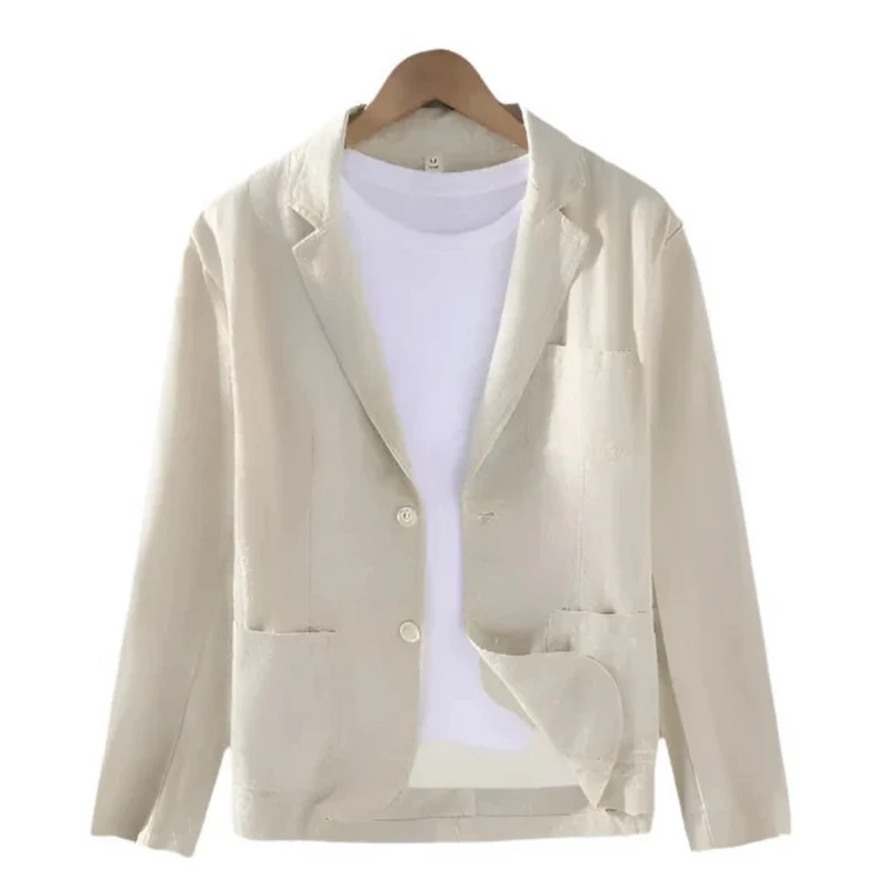 Herren Eleganter Italienischer Leinenblazer Charmante Jacke für Männer