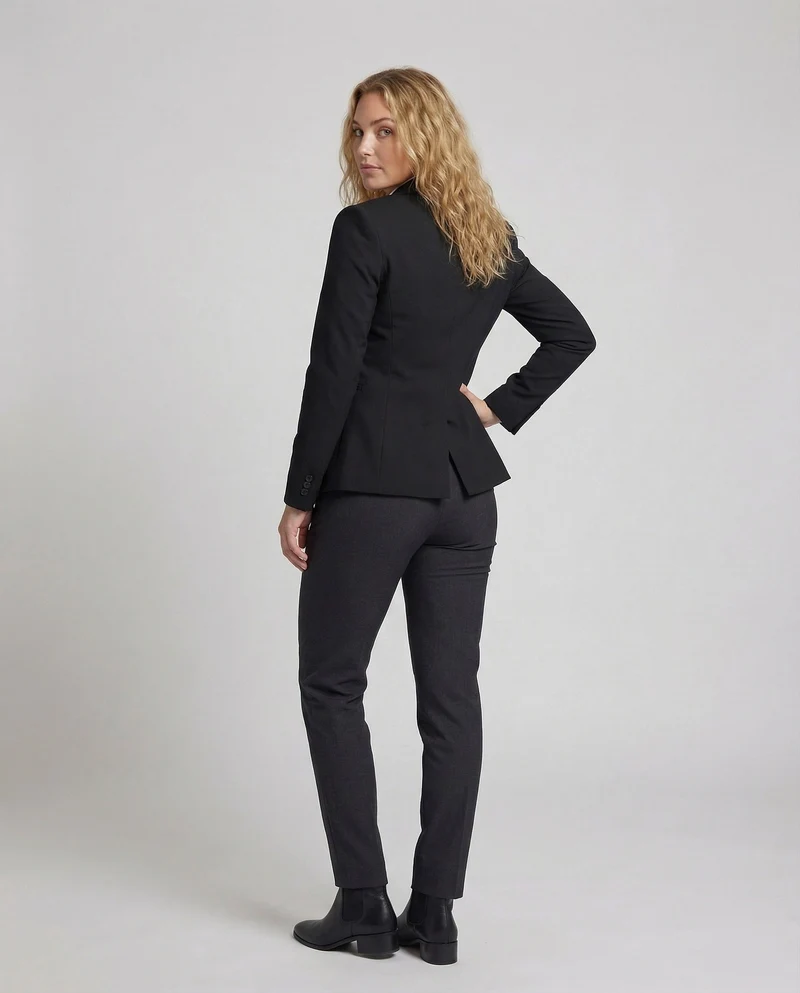 Damen Business-Blazer Ein-Knopf-Verschluss