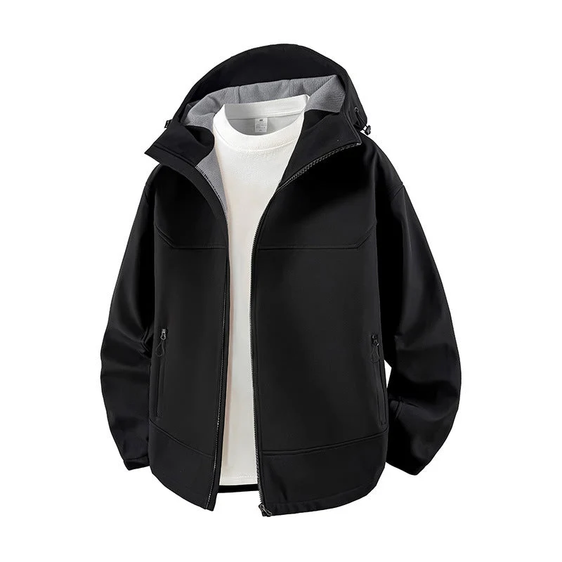 Damen Modische Übergangsjacke mit hohem Kragen und funktionalen Reißverschlusstaschen
