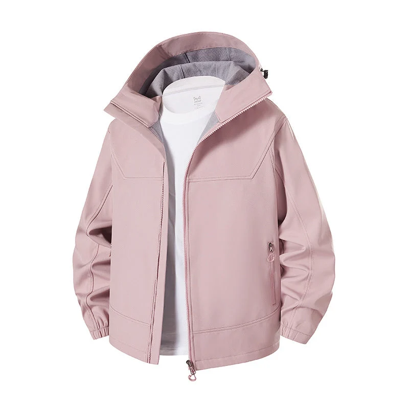 Damen Modische Übergangsjacke mit hohem Kragen und funktionalen Reißverschlusstaschen