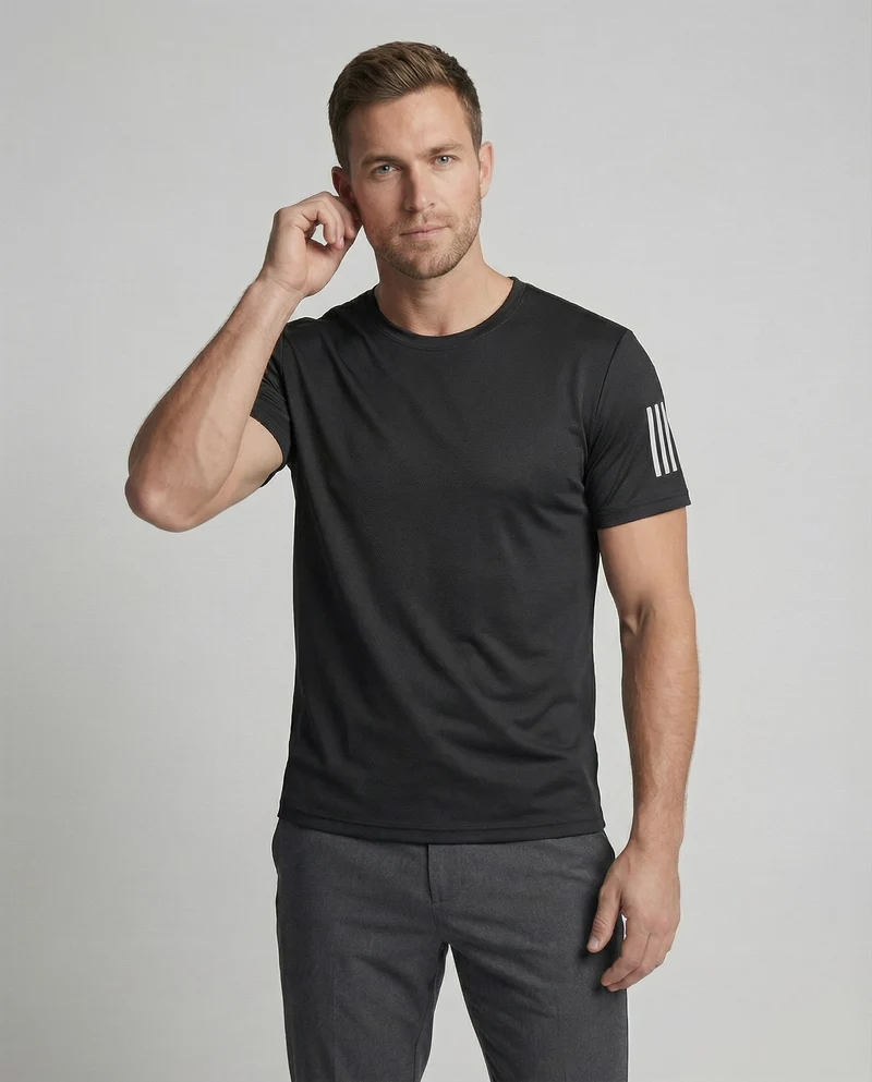 Herren nan atmungsaktives Funktions-T-Shirt mit Netzstruktur und reflektierenden Ärmeldetails