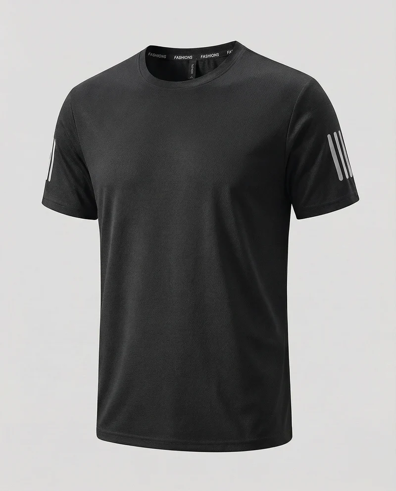 Herren nan atmungsaktives Funktions-T-Shirt mit Netzstruktur und reflektierenden Ärmeldetails