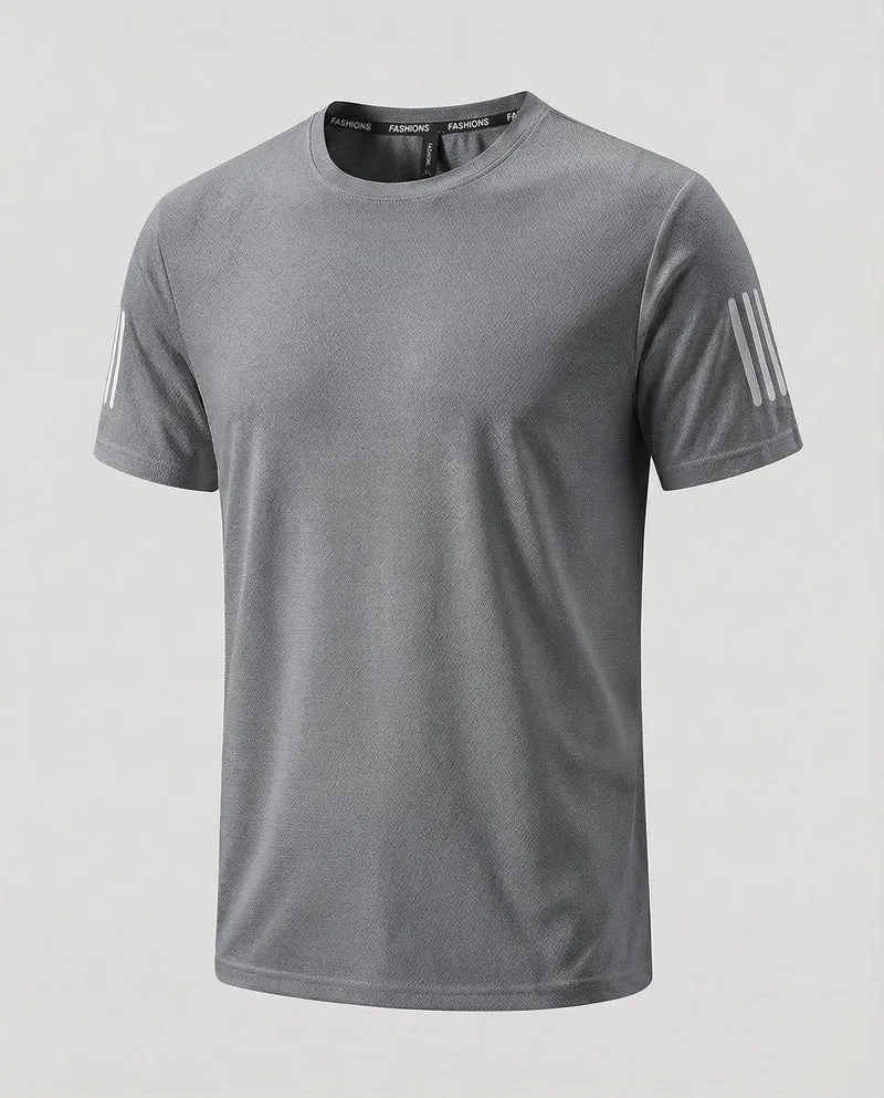 Herren nan atmungsaktives Funktions-T-Shirt mit Netzstruktur und reflektierenden Ärmeldetails