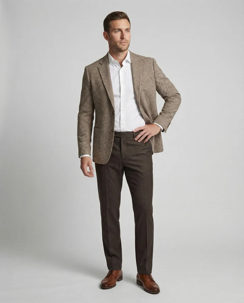 Herren Blazer Leinen Sakko leger