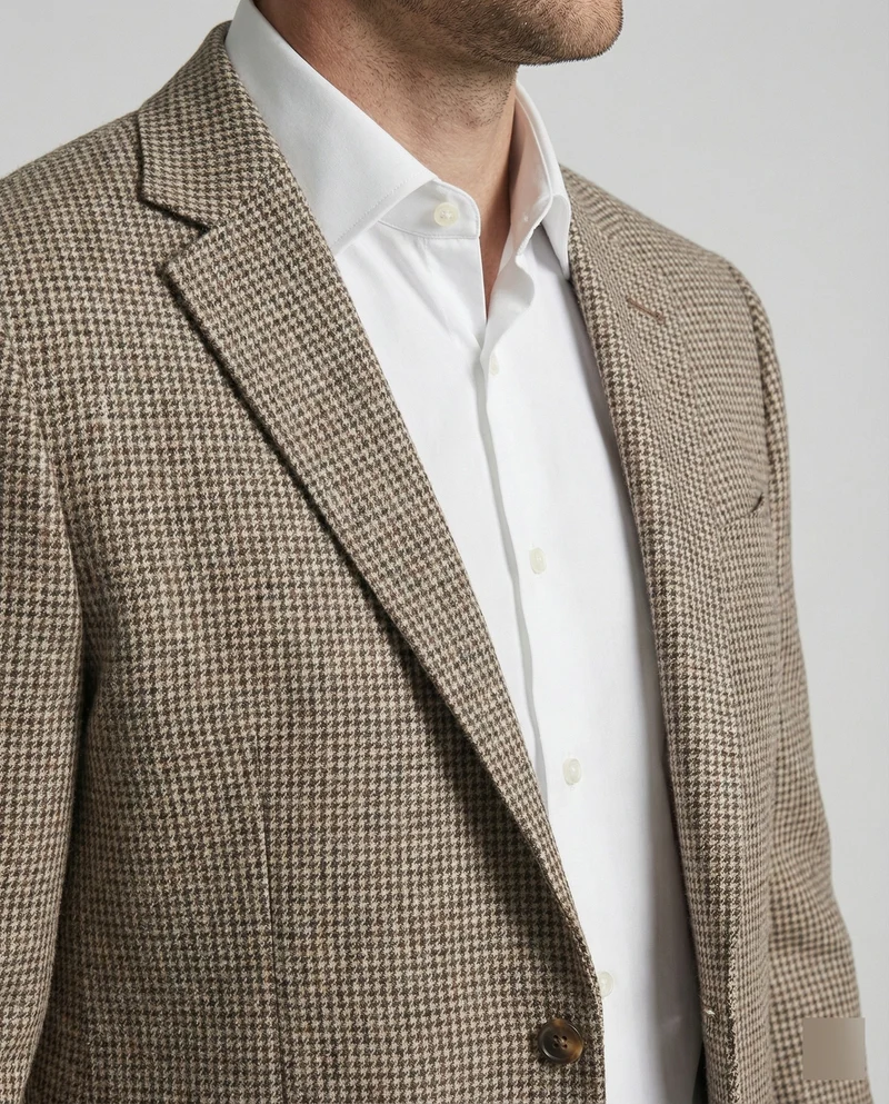 Herren Blazer Leinen Sakko leger