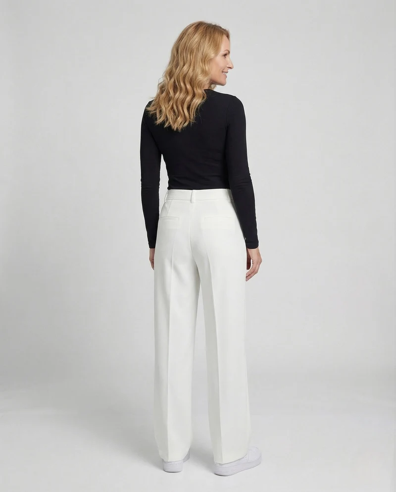 Unisex Stoffhose weit mit geradem Bein